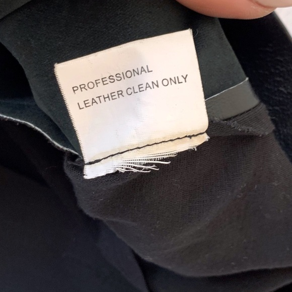 My Tribe | Sleeveless Genuine Leather Zip Front Mini Dress - Picture 6 of 8